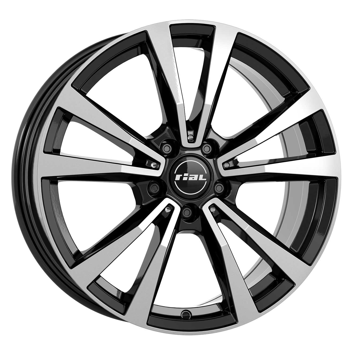 Cerchi Rial M12 8,0x18 ET38 5x112 18 Pollici diamond-black front polis